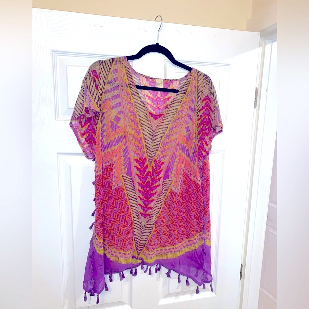 INC. Colorful bathing suit coverup, size Medium